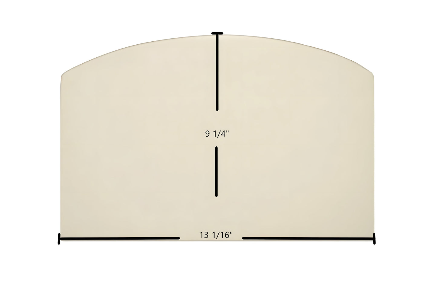 Ceramic Replacement Glass for Alaska Kodiak Wood Stove Arch-Top Glass - 13 1/16" x 9 1/4" Arched