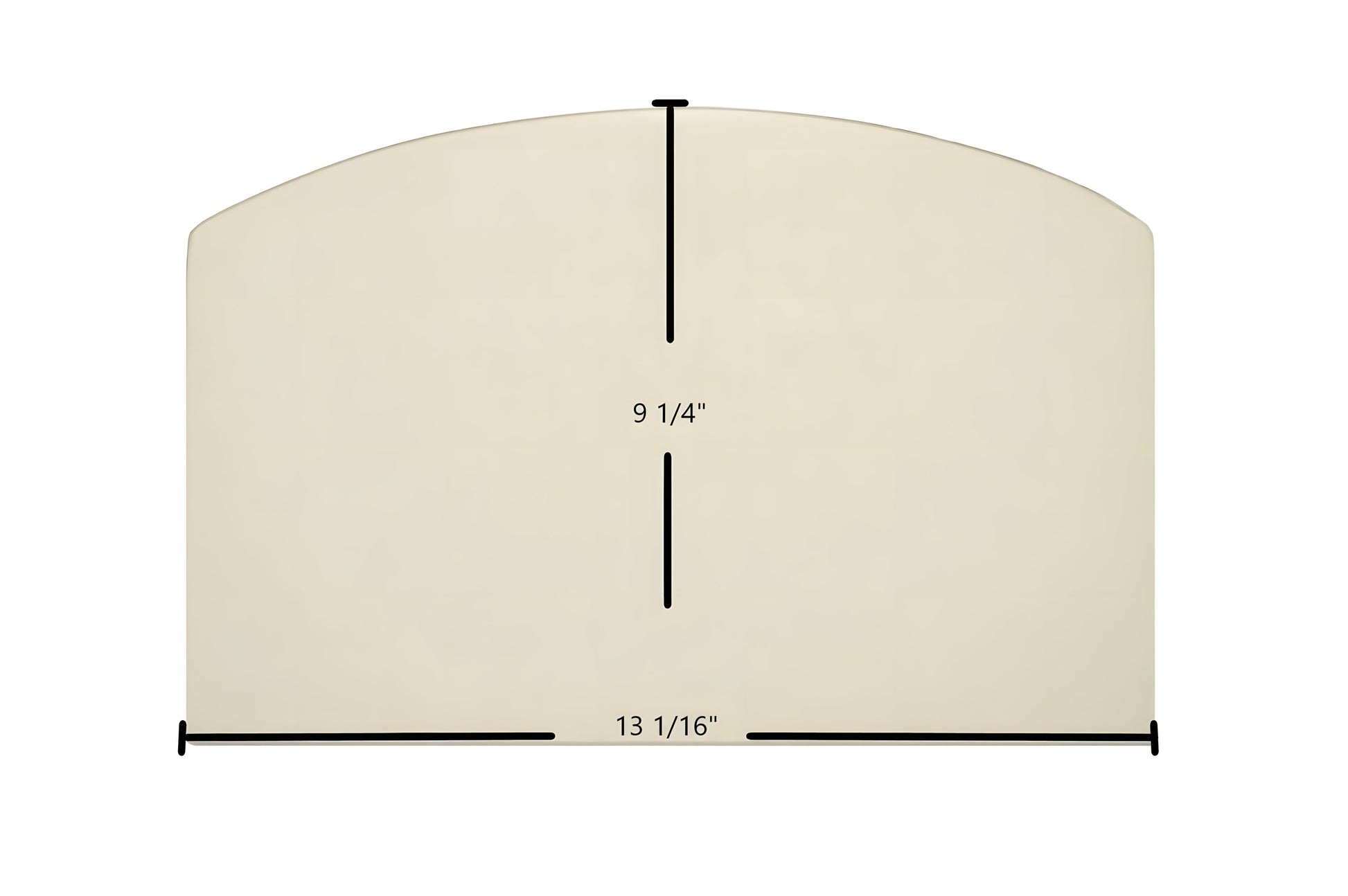 Ceramic Replacement Glass for Alaska Kodiak Wood Stove Arch-Top Glass - 13 1/16" x 9 1/4" Arched