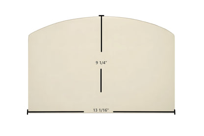 Ceramic Replacement Glass for Alaska Kodiak Wood Stove Arch-Top Glass - 13 1/16" x 9 1/4" Arched
