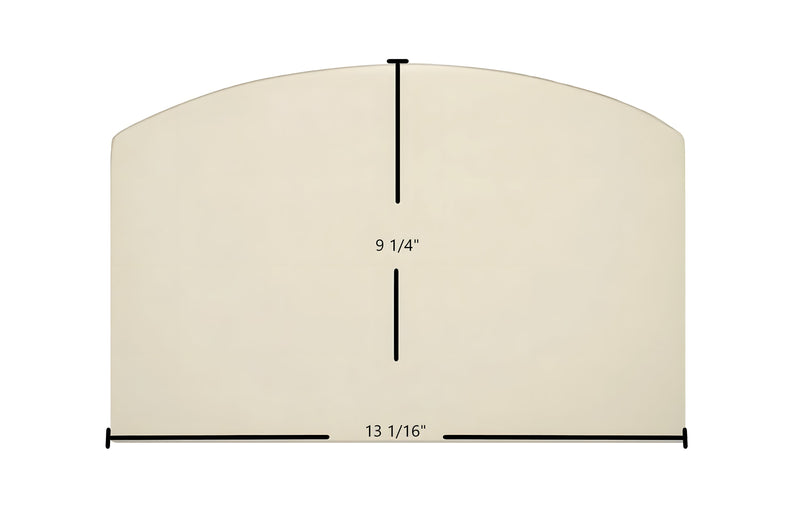 Ceramic Replacement Glass for Alaska Kodiak Wood Stove Arch-Top Glass - 13 1/16" x 9 1/4" Arched