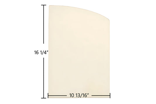 Ceramic Replacement Glass for American Energy Magnum Zero Clearance Double Door Glass - 10 13/16" x 16 1/4" Arched