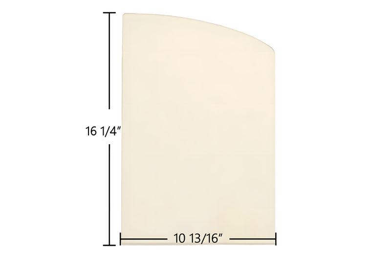 Ceramic Replacement Glass for American Energy Magnum Zero Clearance Double Door Glass - 10 13/16" x 16 1/4" Arched