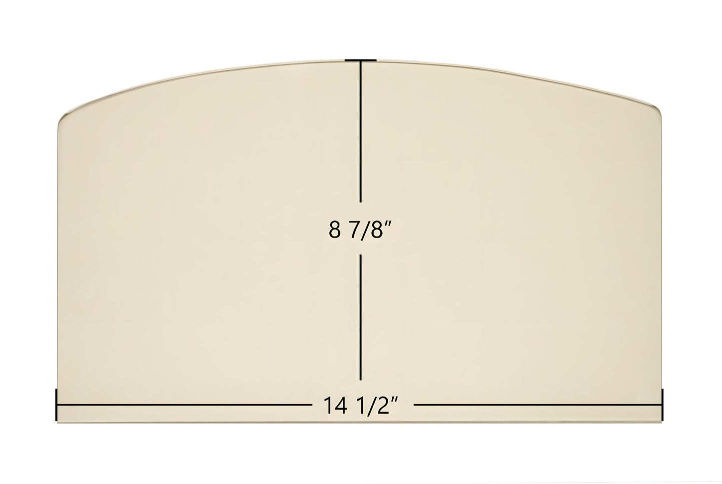 Ceramic Replacement Glass for American Harvest 6039, 6041, 2000, 2500, 3000, APCI1406 Archtop Glass - 14 1/2" x 8 7/8" Archtop