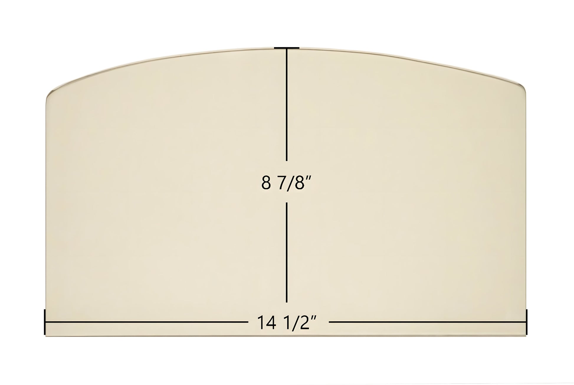 Ceramic Replacement Glass for American Harvest 6039, 6041, 2000, 2500, 3000, APCI1406 Archtop Glass - 14 1/2" x 8 7/8" Archtop