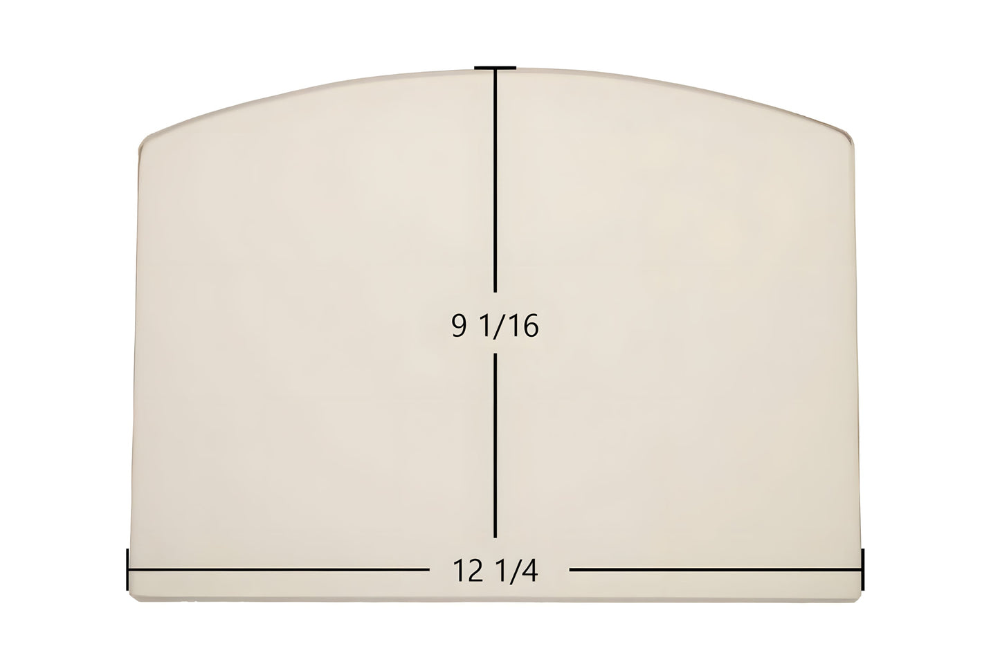 Ceramic Replacement Glass for Ashley AP130 Glass Replacement - 12 1/4" x 9 1/16" Archtop