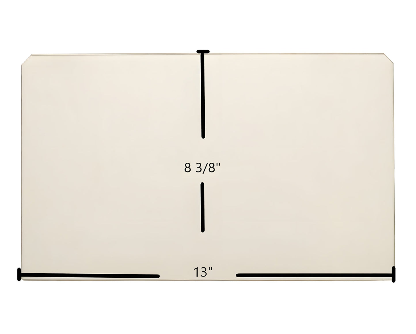 Ceramic Replacement Glass for Ashley AP5770, AP5770I Glass Replacement - 13" x 8 3/8"