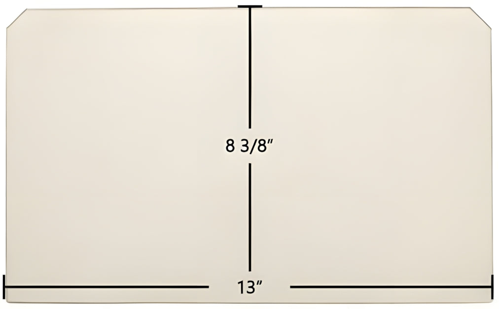 Ceramic Replacement Glass for Ashley APS1100B Glass Replacement - 13" x 8 3/8"