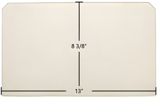 Ceramic Replacement Glass for Ashley APS1100B Glass Replacement - 13" x 8 3/8"