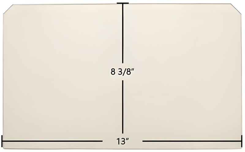 Ceramic Replacement Glass for Ashley APS1100B Glass Replacement - 13" x 8 3/8"
