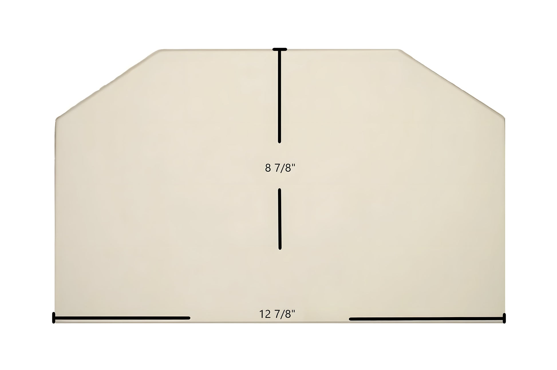 Ceramic Replacement Glass for Aurora 7GASDO-1arch Arch Door Glass Replacement - 12 7/8" x 8 7/8" Arched