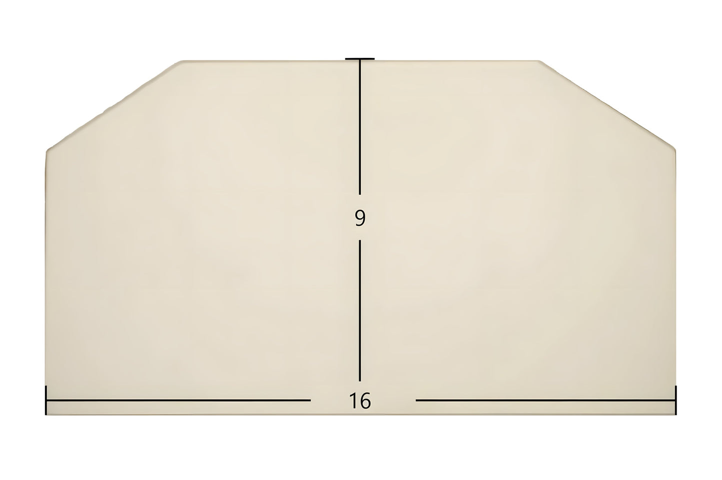 Ceramic Replacement Glass for Aurora 7GASDO-2 Arch Door Glass Replacement - 16" x 9" Arched