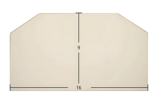 Ceramic Replacement Glass for Aurora 7GASDO-2 Arch Door Glass Replacement - 16" x 9" Arched