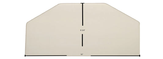 Ceramic Replacement Glass for Aurora New Style Large Door Glass Replacement - 16" x 8 3/4" Archtop