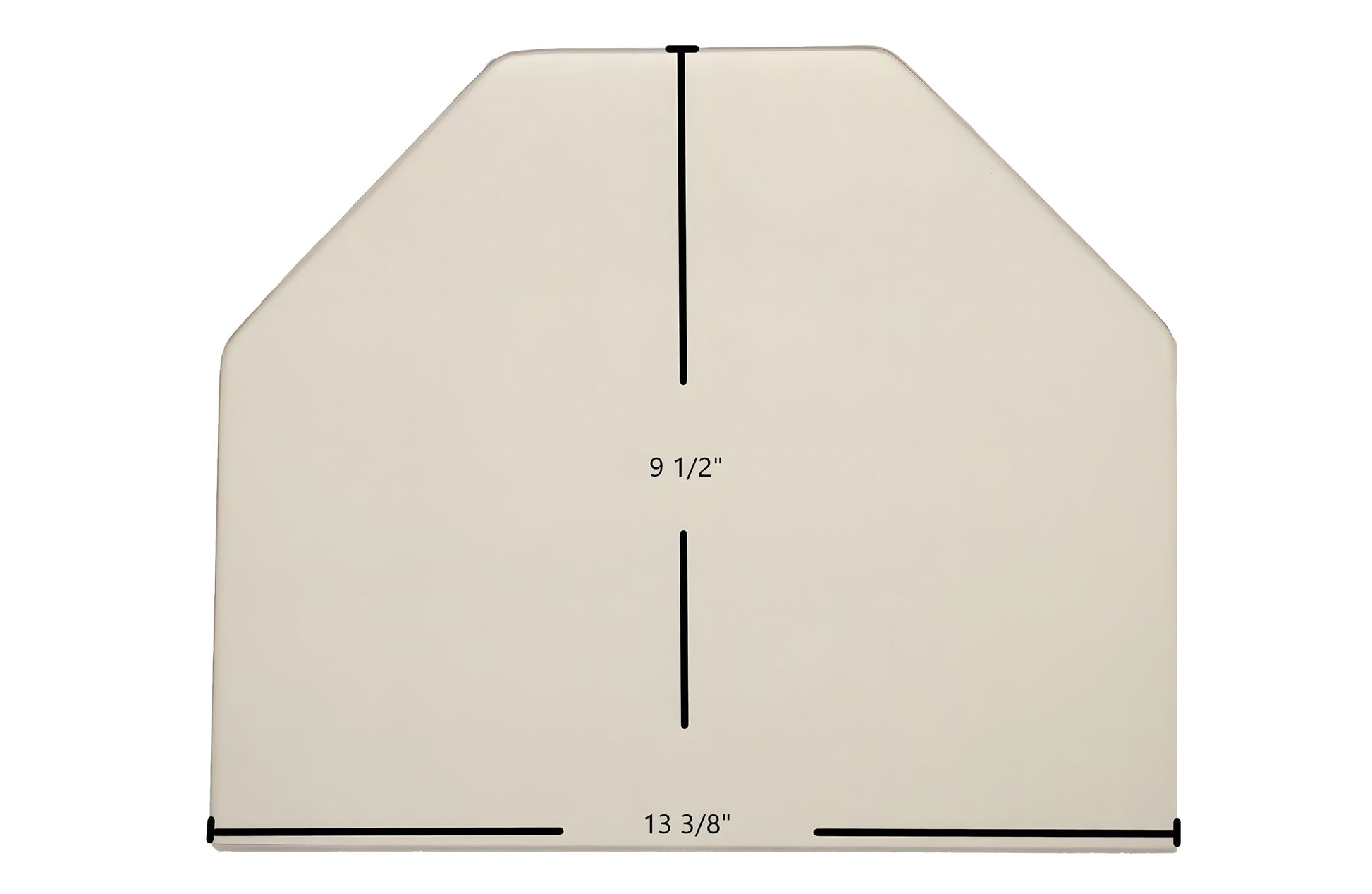 Ceramic Replacement Glass for Aurora Door Glass Replacement - 13 3/8" x 9 1/2" Archtop