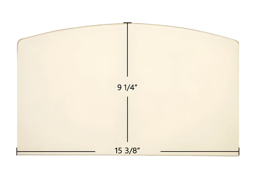 Ceramic Replacement Glass for Avalon 1250 / 1750 / Republic Door Glass Replacement - 15 3/8" x 9 1/4" Archtop