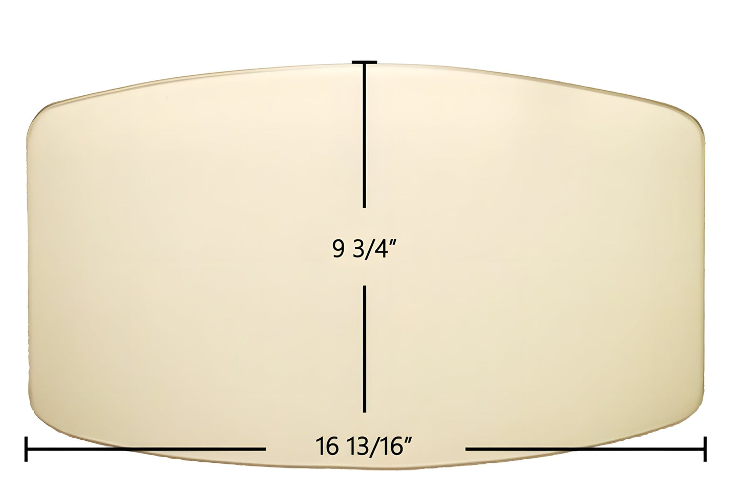 Ceramic Replacement Glass for Avalon 700 / 901 (Medium) Door Glass Replacement - 16 13/16" x 9 3/4" Arched
