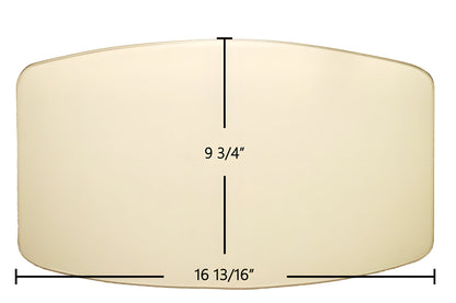 Ceramic Replacement Glass for Avalon 700 / 901 (Medium) Door Glass Replacement - 16 13/16" x 9 3/4" Arched