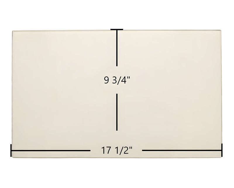 Ceramic Replacement Glass for Avalon Avanti Front Door Glass Replacement - 17 1/2" x 9 3/4"