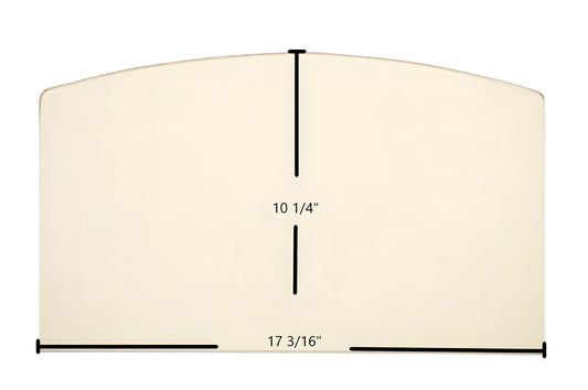 Ceramic Replacement Glass for Avalon Cottage / Mission Door Glass Replacement - 17 3/16" x 10 1/4" Archtop