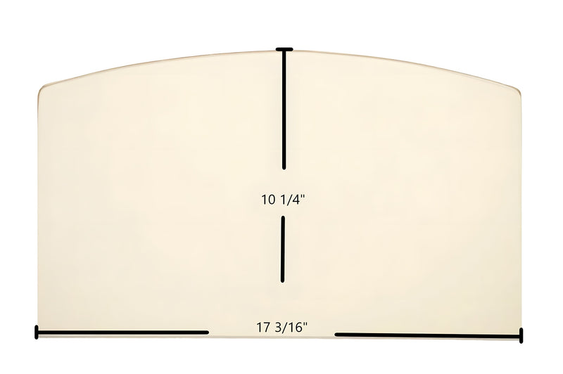 Ceramic Replacement Glass for Avalon Cottage / Mission Door Glass Replacement - 17 3/16" x 10 1/4" Archtop