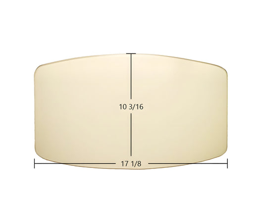 Ceramic Replacement Glass for Avalon Rainier / Pendleton Door Glass Replacement - 17 1/8" x 10 3/16" Arched