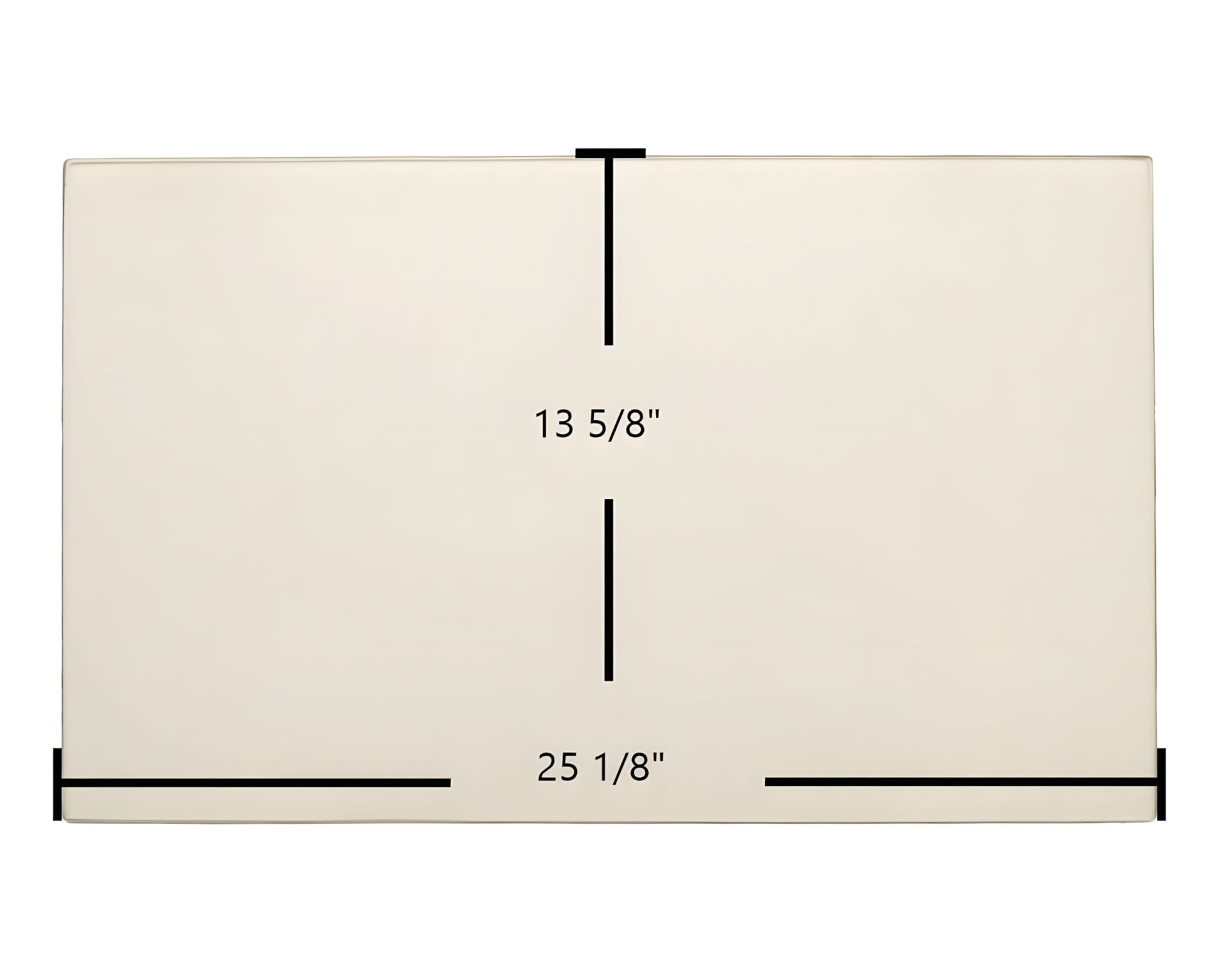 Ceramic Replacement Glass for Avalon Small Flush Insert (Rectangle) Door Glass Replacement - 25 1/8" x 13 5/8"