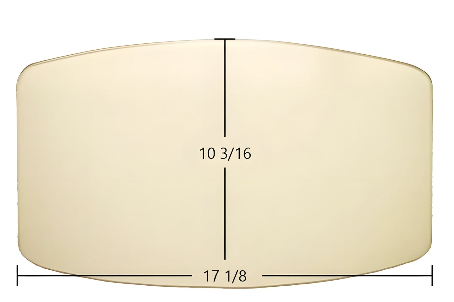 Ceramic Replacement Glass for Avalon Small Pellet Stove Door Glass Replacement - 17 1/8" x 10 3/16" Arched