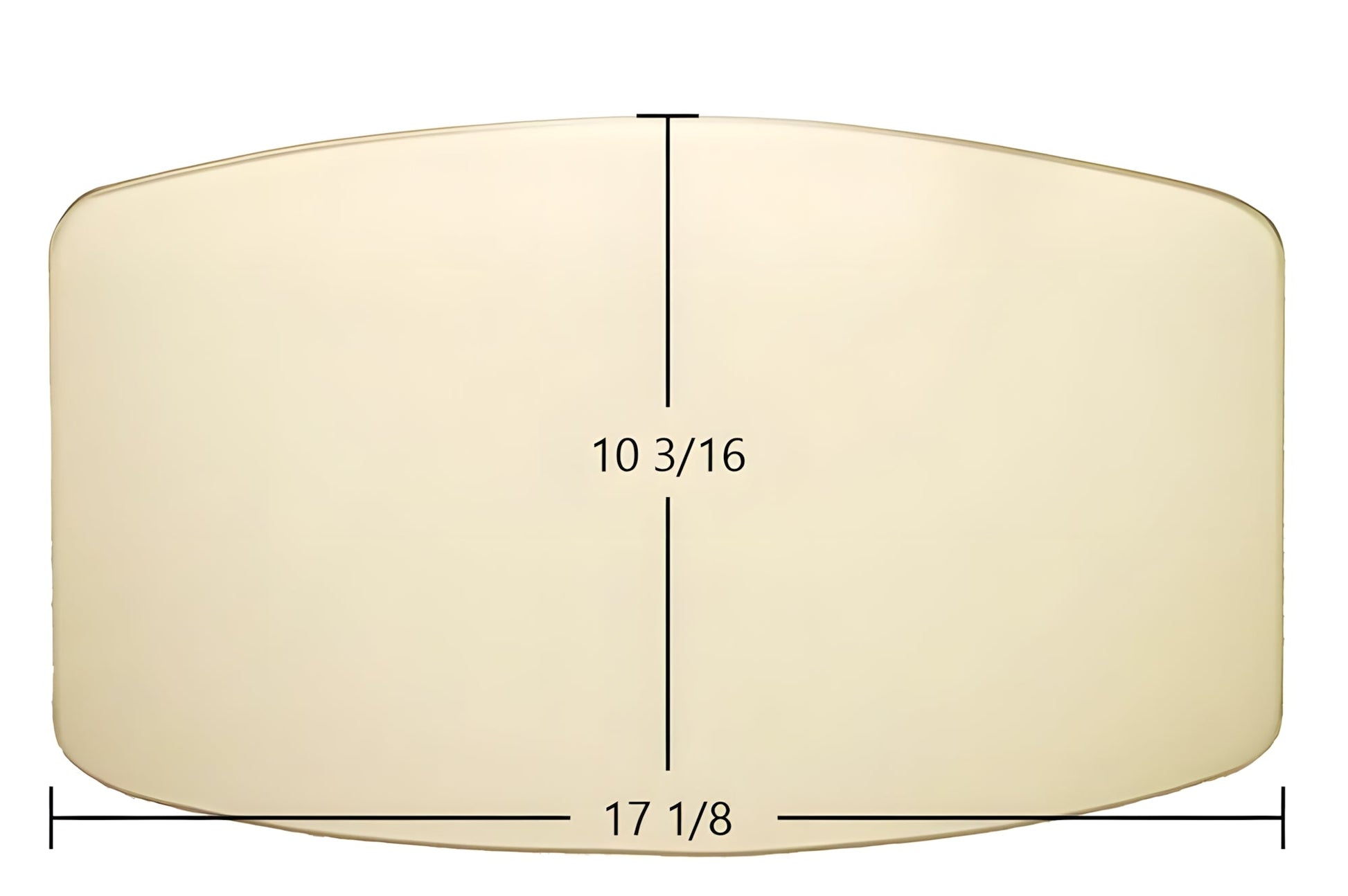 Ceramic Replacement Glass for Avalon Small Pellet Stove Door Glass Replacement - 17 1/8" x 10 3/16" Arched