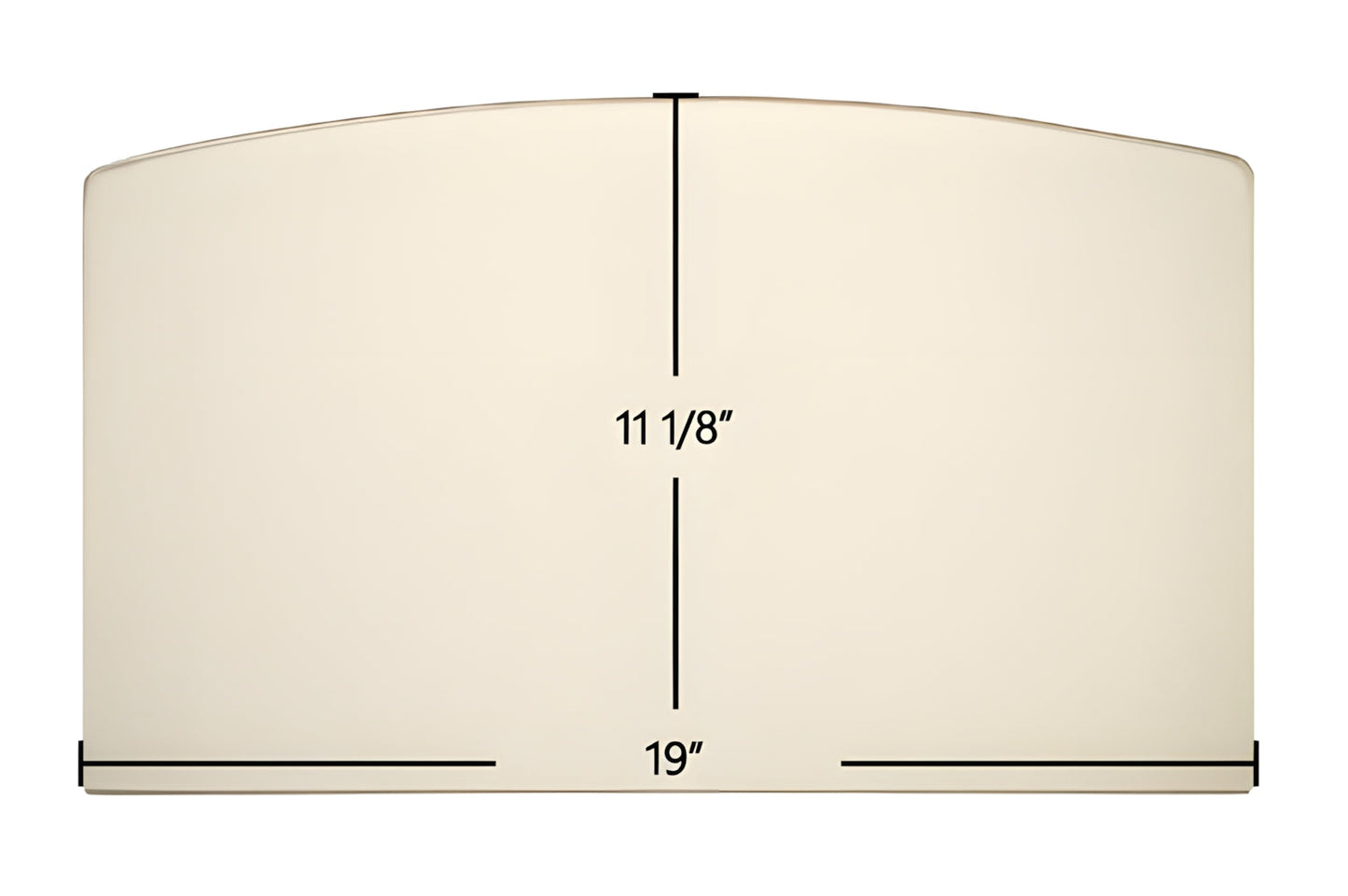 Ceramic Replacement Glass for Bayard 32 Door Glass Replacement - 19" x 11 1/8" Archtop