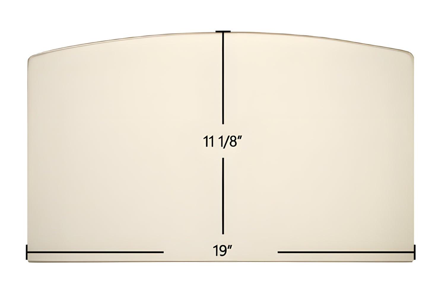 Ceramic Replacement Glass for Bayard 32 Door Glass Replacement - 19" x 11 1/8" Archtop