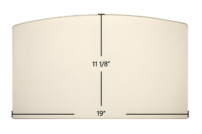 Ceramic Replacement Glass for Bayard 32 Door Glass Replacement - 19" x 11 1/8" Archtop