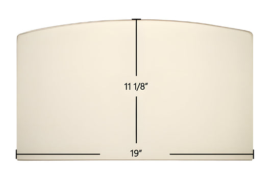 Ceramic Replacement Glass for Bayard 32 Door Glass Replacement - 19" x 11 1/8" Archtop