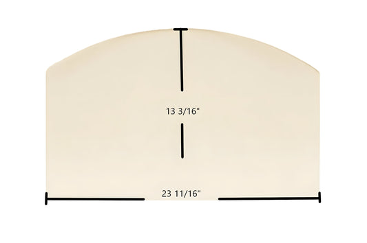 Ceramic Replacement Glass for BIS Traditions CE / Montecito Single Door Glass Replacement - 23 5/8" x 13 3/16" Archtop