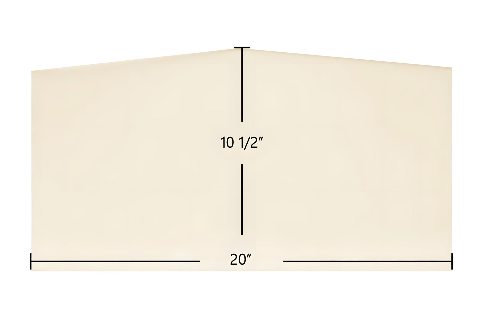 Ceramic Replacement Glass for Blue Ridge Insert 7GBRL Door Glass Replacement - 20" x 10 1/2" Archtop