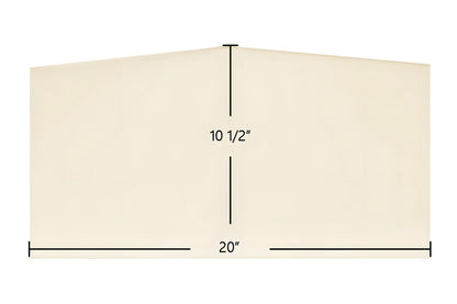 Ceramic Replacement Glass for Blue Ridge Insert 7GBRL Door Glass Replacement - 20" x 10 1/2" Archtop
