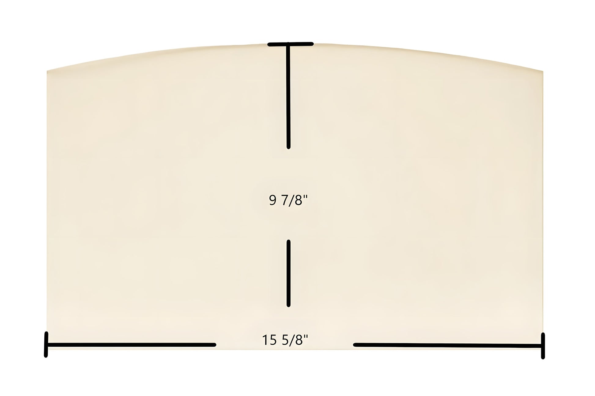 Ceramic Replacement Glass for Blue Ridge Small Single Door Glass Replacement - 15 5/8" x 9 7/8" Archtop