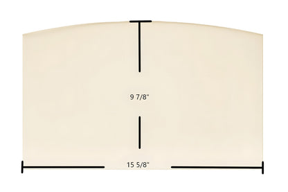 Ceramic Replacement Glass for Blue Ridge Small Single Door Glass Replacement - 15 5/8" x 9 7/8" Archtop
