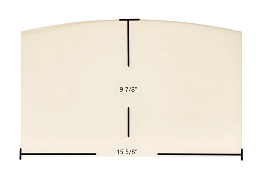 Ceramic Replacement Glass for Blue Ridge Small Single Door Glass Replacement - 15 5/8" x 9 7/8" Archtop