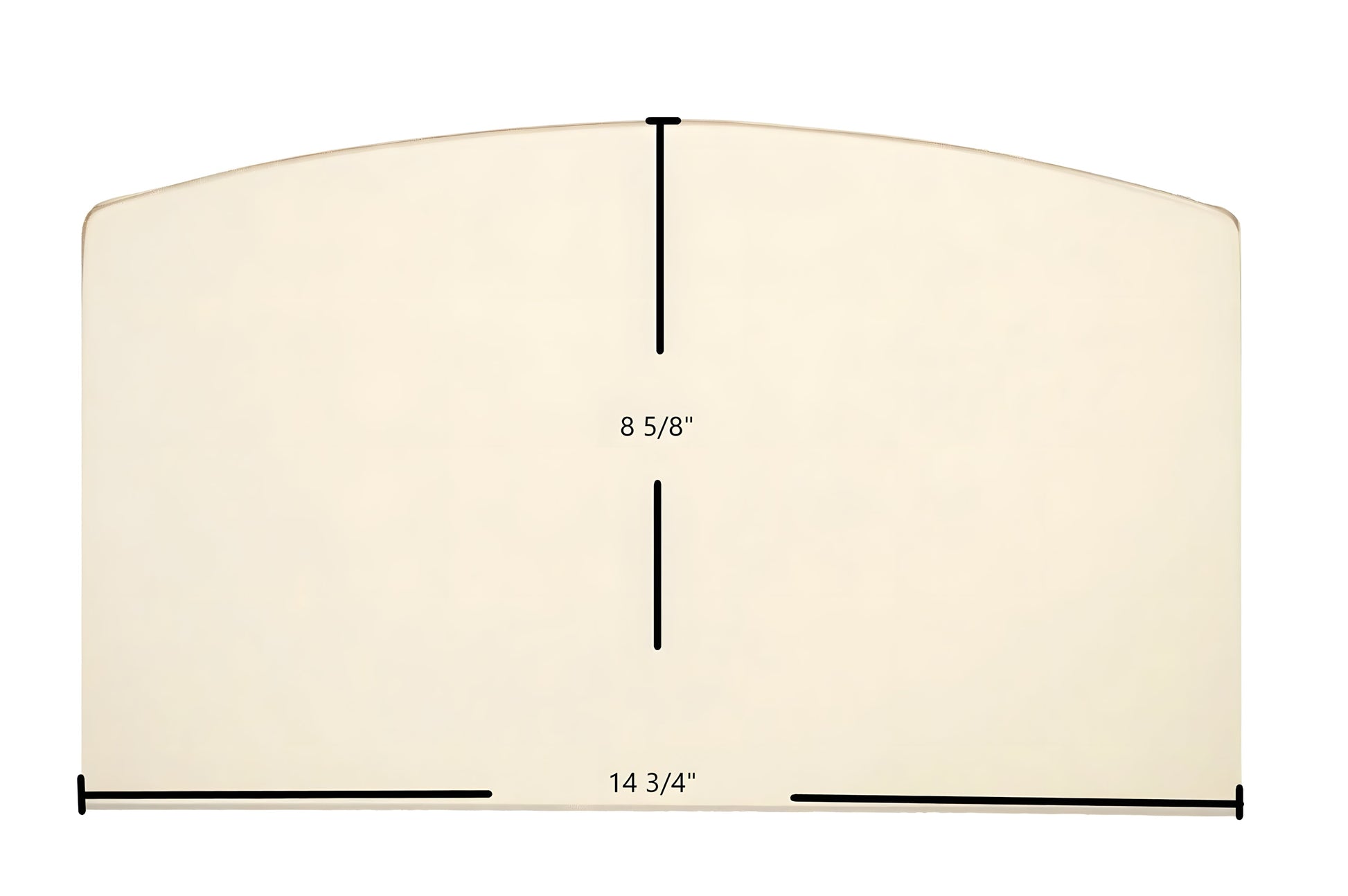Ceramic Replacement Glass for Breckwell Sonora P23 / Big E P1000PW Door Glass Replacement - 14 3/4" x 8 5/8" Archtop