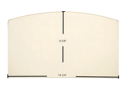 Ceramic Replacement Glass for Breckwell Sonora P23 / Big E P1000PW Door Glass Replacement - 14 3/4" x 8 5/8" Archtop