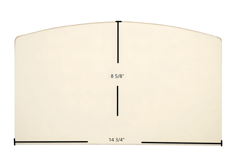 Ceramic Replacement Glass for Breckwell Sonora P23 / Big E P1000PW Door Glass Replacement - 14 3/4" x 8 5/8" Archtop