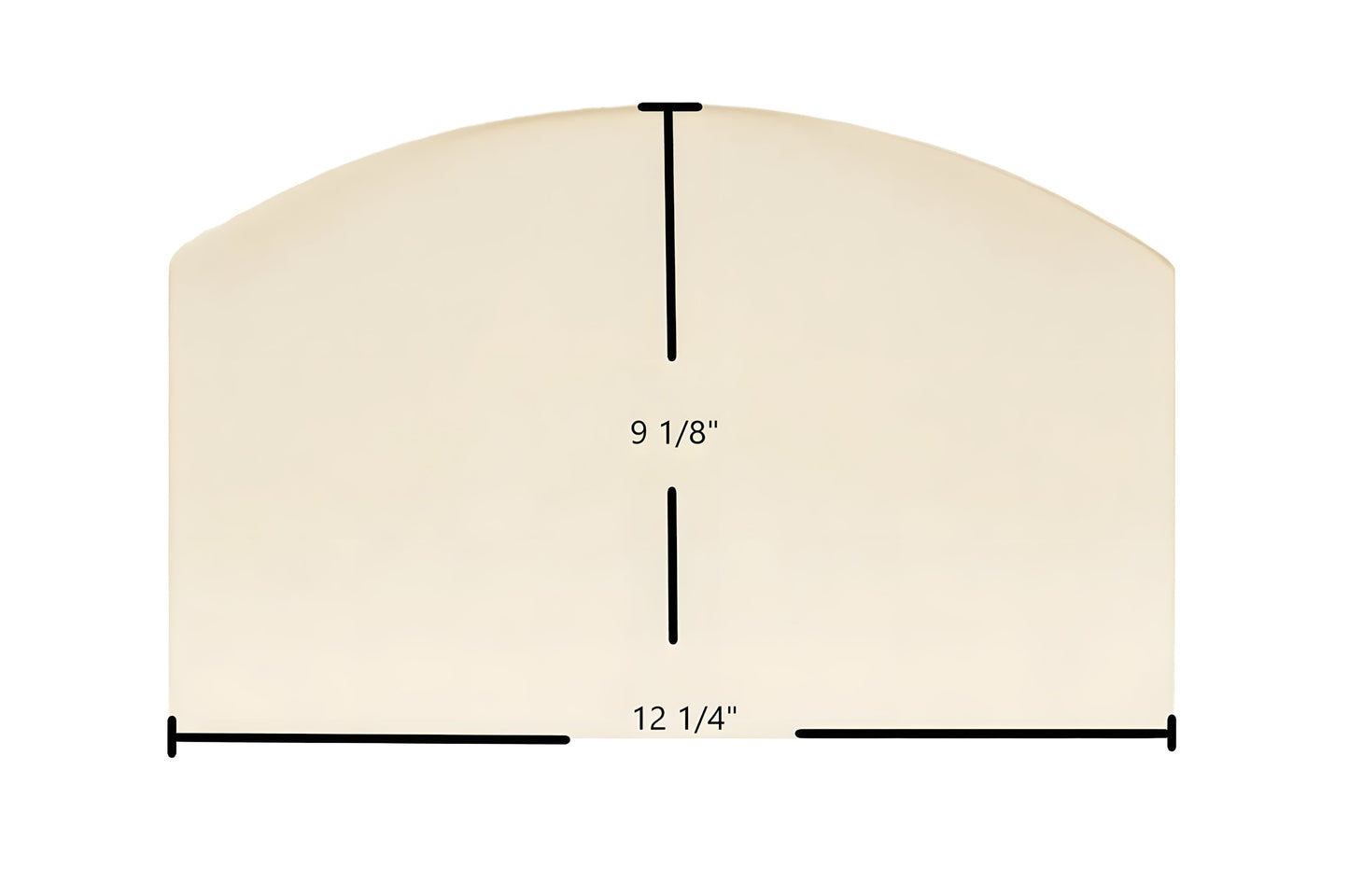Ceramic Replacement Glass for Breckwell SPC-50 Ceramic Glass Panel | Archtop | 12 1/4" x 9 1/8" | Part #892302 - 12 1/4" x 9 1/8" Archtop