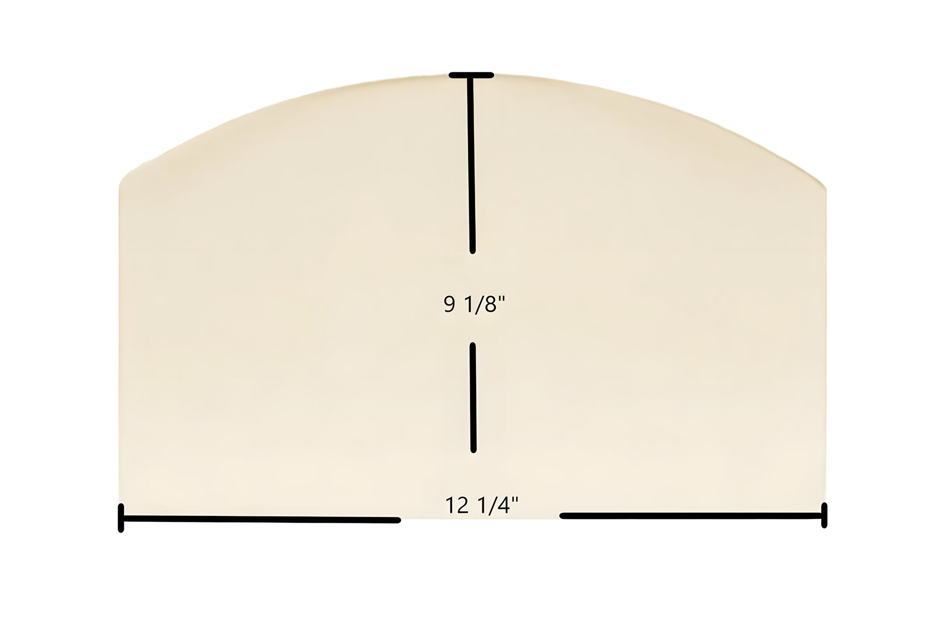 Ceramic Replacement Glass for Breckwell SPC-50 Ceramic Glass Panel | Archtop | 12 1/4" x 9 1/8" | Part #892302 - 12 1/4" x 9 1/8" Archtop