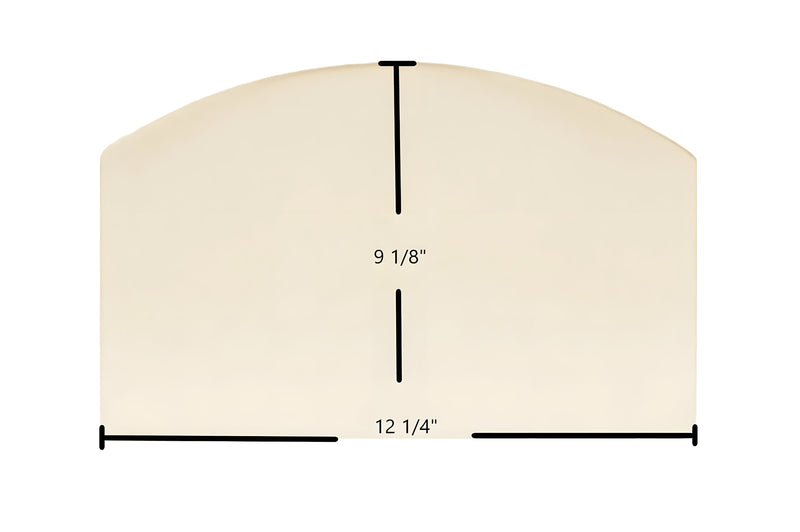 Ceramic Replacement Glass for Breckwell SPC-50 Ceramic Glass Panel | Archtop | 12 1/4" x 9 1/8" | Part #892302 - 12 1/4" x 9 1/8" Archtop