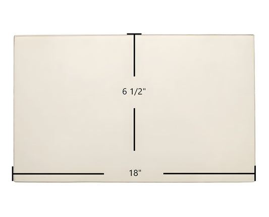 Ceramic Replacement Glass for Brunco Firelite Door Glass Replacement - 18" x 6 1/2"