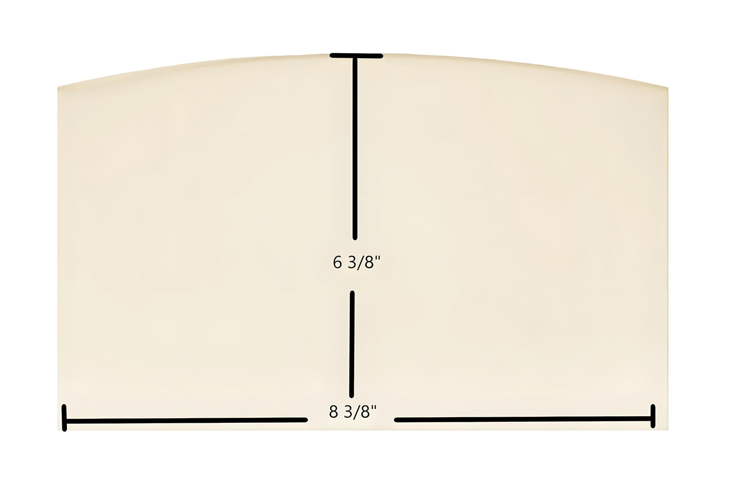 Ceramic Replacement Glass for Brunco Hearthglow Archtop Door Glass Replacement - 8 3/8" x 6 3/8" Archtop