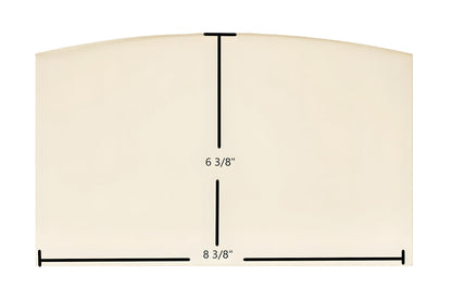 Ceramic Replacement Glass for Brunco Hearthglow Archtop Door Glass Replacement - 8 3/8" x 6 3/8" Archtop