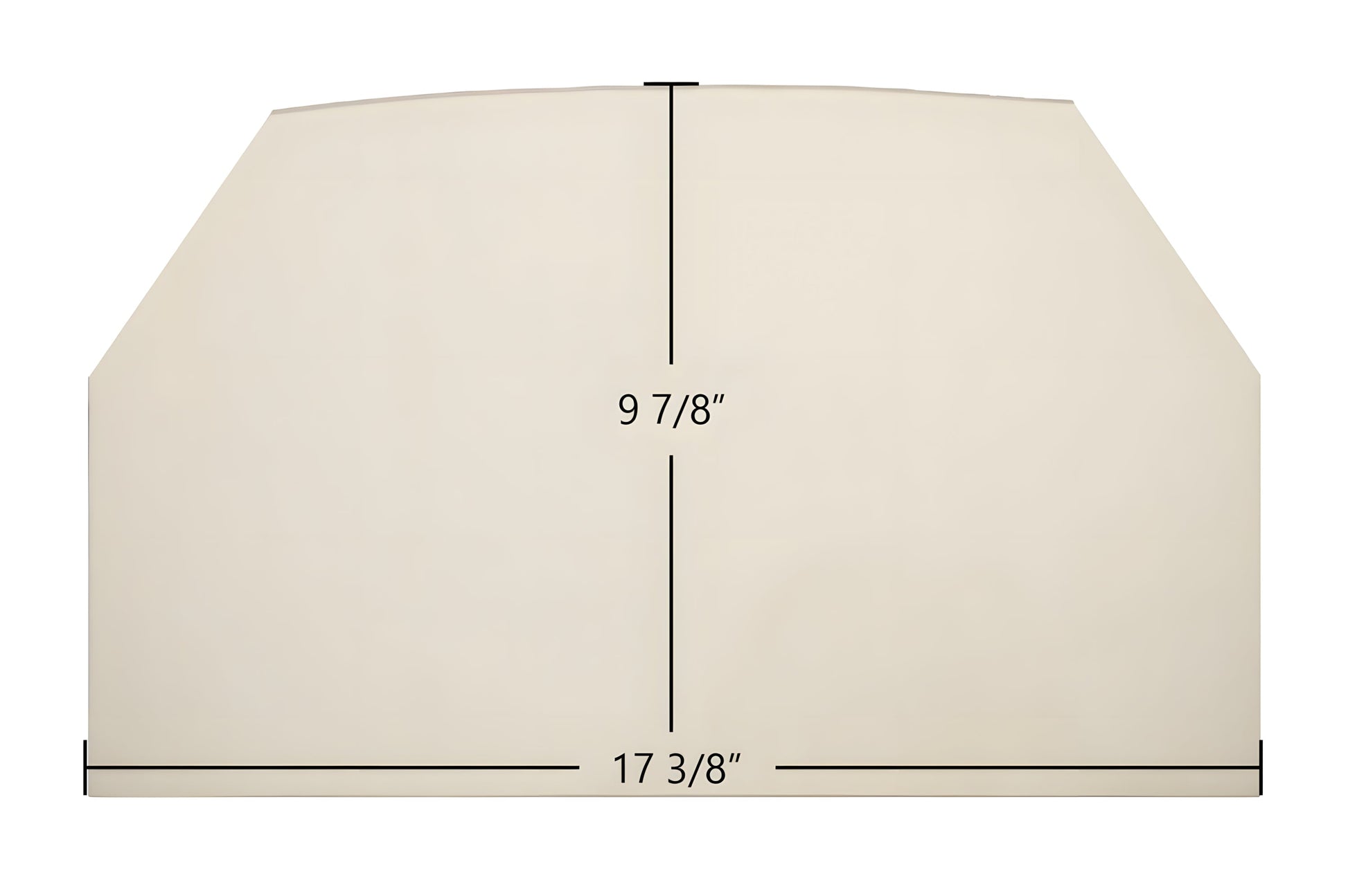 Ceramic Replacement Glass for Buck 26000-C, 27000-C Archtop Door Glass Replacement - 17 3/8" x 9 7/8" Archtop