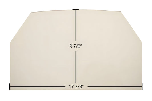 Ceramic Replacement Glass for Buck 26000-C, 27000-C Archtop Door Glass Replacement - 17 3/8" x 9 7/8" Archtop