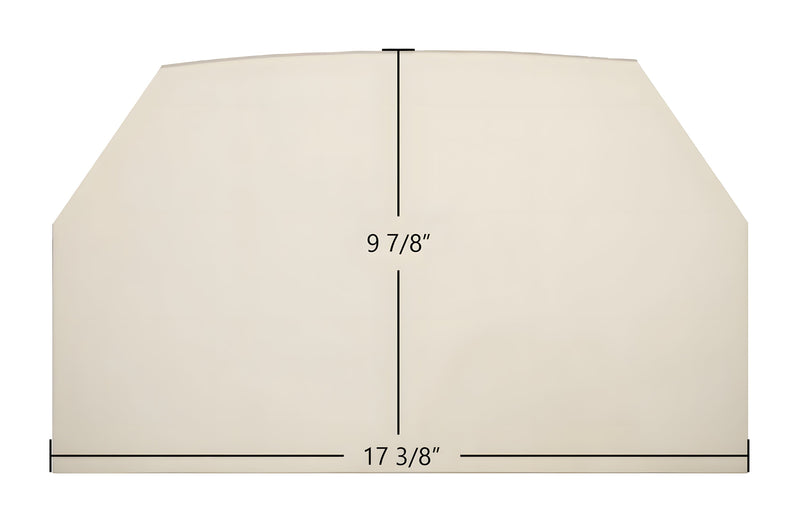 Ceramic Replacement Glass for Buck 26000-C, 27000-C Archtop Door Glass Replacement - 17 3/8" x 9 7/8" Archtop